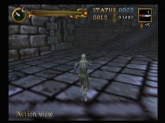 La barre verte est la barre de vie du personnage (Castlevania: Legacy of Darkness)