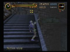 Henry dispose d'un pistolet pour abattre les ennemis à distance (Castlevania: Legacy of Darkness)