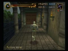 Un balcon éclairé par des flambeaux (Castlevania: Legacy of Darkness)