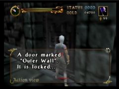 La porte menant au mur extérieur est bloquée (Castlevania: Legacy of Darkness)