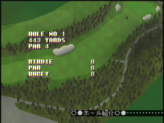 Un petit survol du parcours (Japan Pro Golf Tour 64)