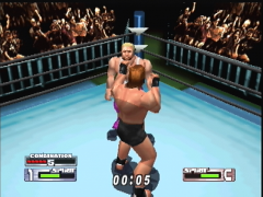 Début du combat (Virtual Pro Wrestling 2: Oudou Keishou)