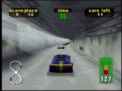 Course poursuite dans un tunnel (Destruction Derby 64)