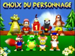 Choix du personnage. (Diddy Kong Racing)