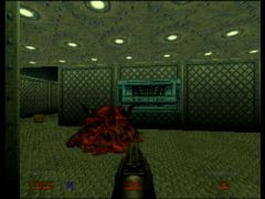 de cet ennemis il ne reste qu'un tas de boyaux. (Doom 64)