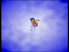 Intro du jeu Earthworm Jim 3D sur Nintendo 64, durant laquelle Jim joue de l'accordéon et se prend une vache sur la tête. Le jeu, c'est son coma. (Earthworm Jim 3D)
