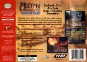 Scan of back side of box of Aidyn Chronicles: The First Mage