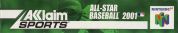 Scan du côté inférieur de la boite de All-Star Baseball 2001