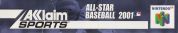 Scan of upper side of box of All-Star Baseball 2001