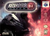 Scan of front side of box of Asteroids Hyper 64