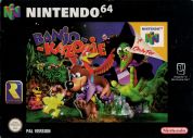 Scan of front side of box of Banjo-Kazooie