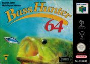 Scan of front side of box of Bass Hunter 64