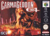 Scan of front side of box of Carmageddon 64