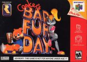 Scan of front side of box of Conker's Bad Fur Day