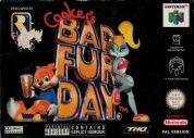Scan of front side of box of Conker's Bad Fur Day
