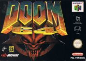 Scan of front side of box of Doom 64