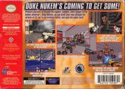 Scan of back side of box of Duke Nukem 64
