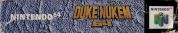 Scan of upper side of box of Duke Nukem 64