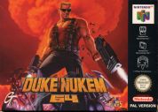 Scan of front side of box of Duke Nukem 64