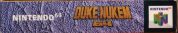 Scan of upper side of box of Duke Nukem 64
