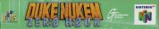 Scan du côté inférieur de la boite de Duke Nukem Zero Hour