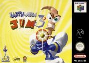 Scan of front side of box of Earthworm Jim 3D