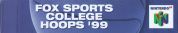 Scan du côté supérieur de la boite de Fox Sports College Hoops '99