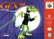 Scan of front side of box of Gex 64: Enter the Gecko