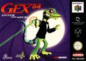 Scan of front side of box of Gex 64: Enter the Gecko