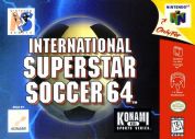 Scan of front side of box of International Superstar Soccer 64