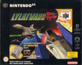 Scan de la face avant de la boite de Lylat Wars - Bundle avec un Rumble Pak