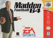 Scan of front side of box of Madden Football 64