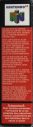 Scan of right side of box of Madden Football 64
