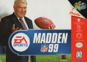 Scan of front side of box of Madden NFL 99
