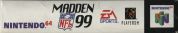 Scan of upper side of box of Madden NFL 99