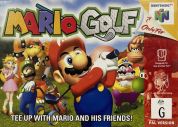 Scan of front side of box of Mario Golf