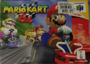 Scan of front side of box of Mario Kart 64