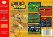 Scan of back side of box of Mario Tennis