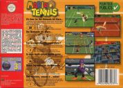 Scan de la face arrière de la boite de Mario Tennis