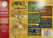 Scan of back side of box of Mario Tennis