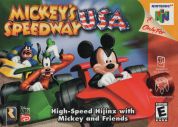 Scan of front side of box of Mickey's Speedway USA