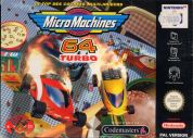 Scan of front side of box of Micro Machines 64 Turbo