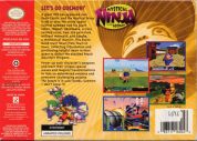 Scan of back side of box of Mystical Ninja Starring Goemon