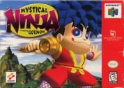 Scan of front side of box of Mystical Ninja Starring Goemon