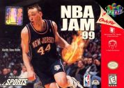 Scan of front side of box of NBA Jam '99