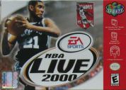 Scan of front side of box of NBA Live 2000