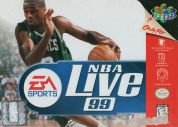 Scan of front side of box of NBA Live 99