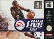 Scan of front side of box of NBA Live 99