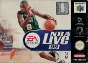 Scan of front side of box of NBA Live 99