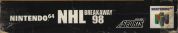 Scan du côté supérieur de la boite de NHL Breakaway 98